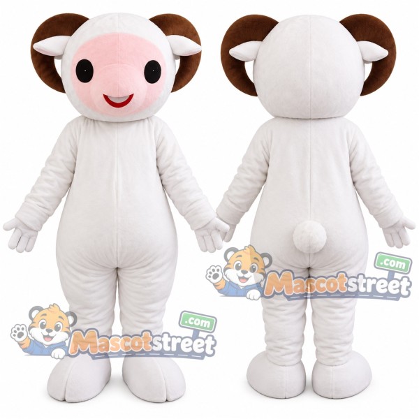 White Ram Mascot Costume