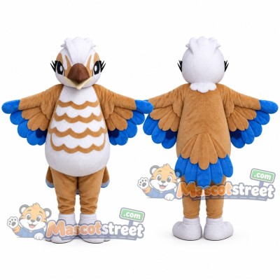 Brown and White Bird Mascot Costume
