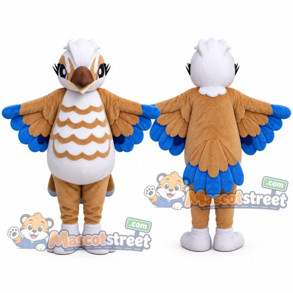 Brown and White Bird Mascot Costume
