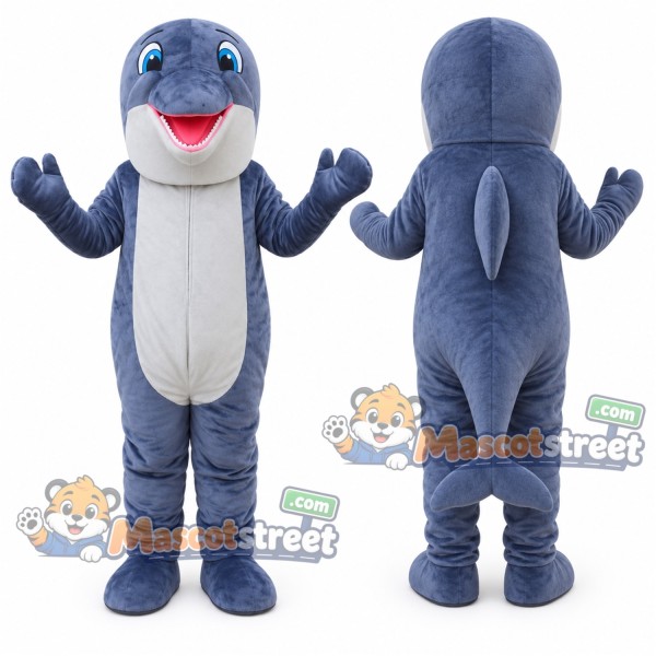 Blue Dolphin Mascot Costume