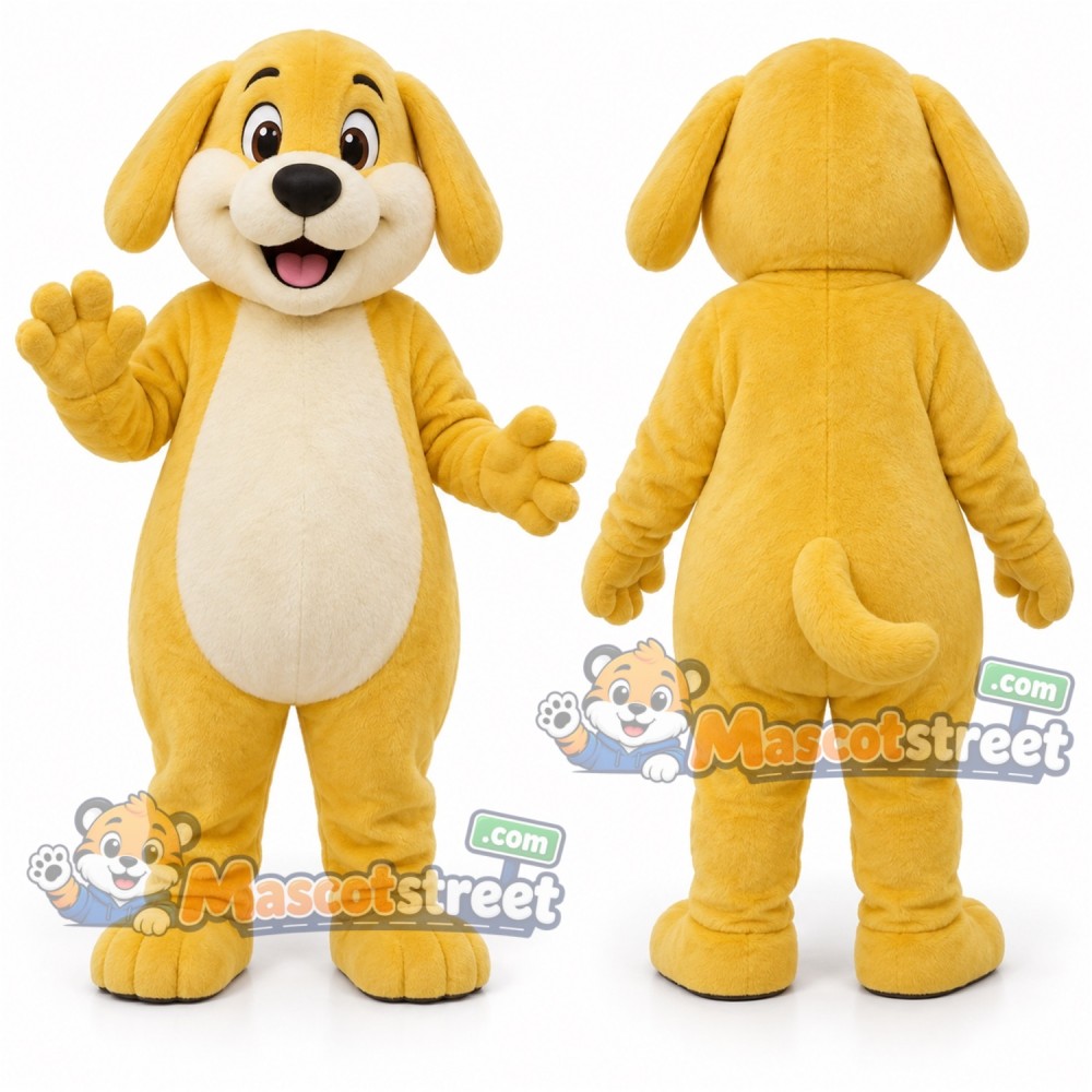 Yellow Dog Mascot Costume