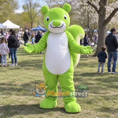 Green Squirrel Mascot Costume Green Squirrel Mascot Costume