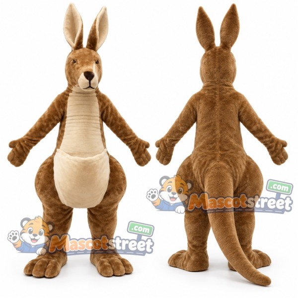 Brown Kangaroo Mascot Costume