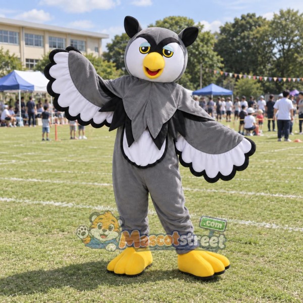 Gray Owl Mascot Costume
