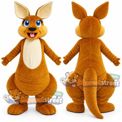 Brown Kangaroo Mascot Costume Brown Kangaroo Mascot Costume