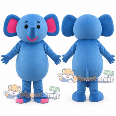 Blue Elephant Mascot Costume Blue Elephant Mascot Costume