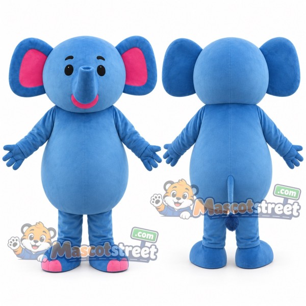 Blue Elephant Mascot Costume
