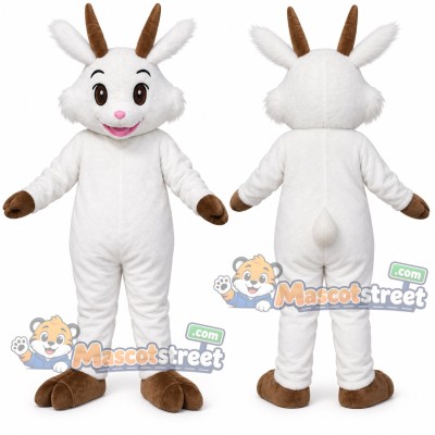 White Goat Mascot Costume White Goat Mascot Costume
