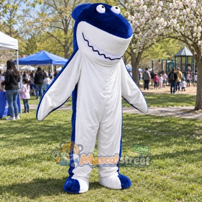 Blue Shark Mascot Costume