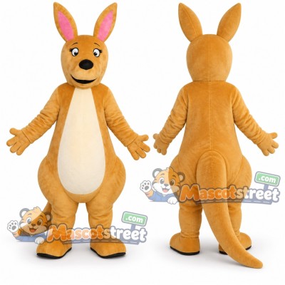 Tan Kangaroo Mascot Costume Tan Kangaroo Mascot Costume