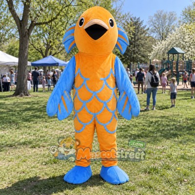 Orange Fish Mascot Costume