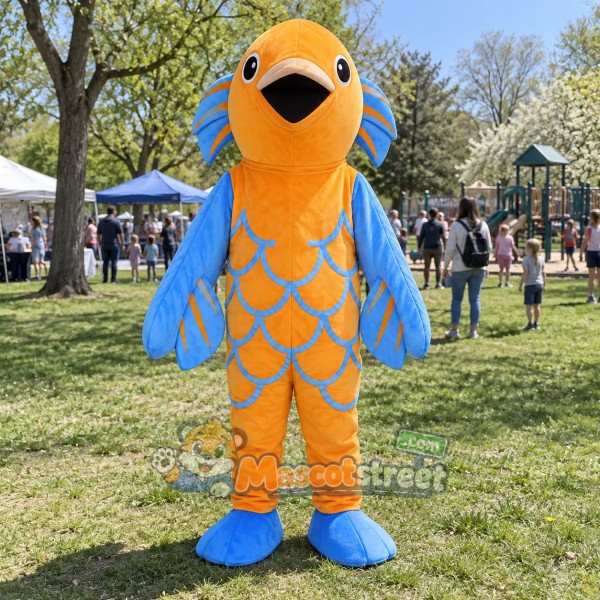 Orange Fish Mascot Costume