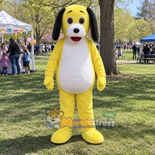 Yellow Dog Mascot Costume