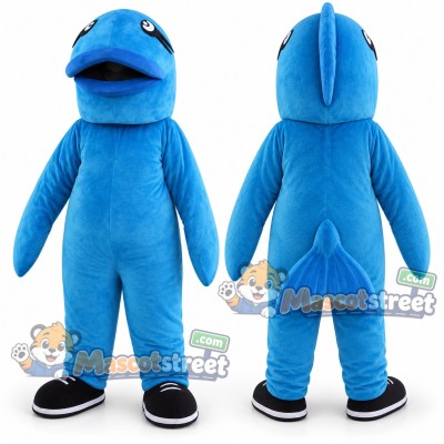 Blue Fish Mascot Costume Blue Fish Mascot Costume