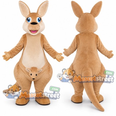 Tan Kangaroo Mascot Costume Tan Kangaroo Mascot Costume