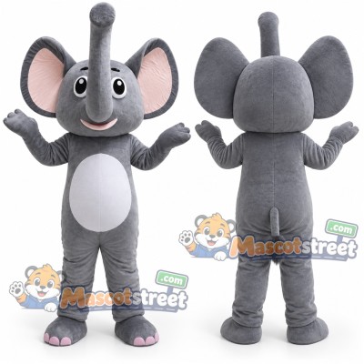 Gray Elephant Mascot Costume Gray Elephant Mascot Costume