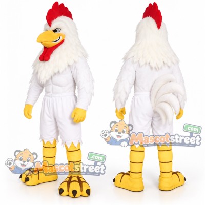 White Chicken Mascot Costume White Chicken Mascot Costume