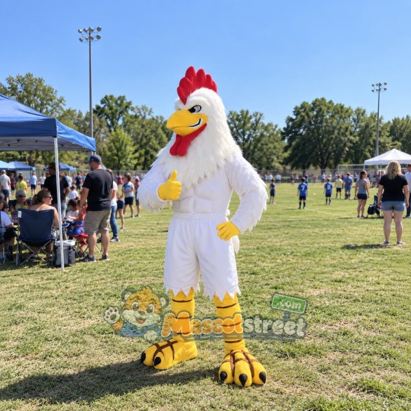 White Chicken Mascot Costume