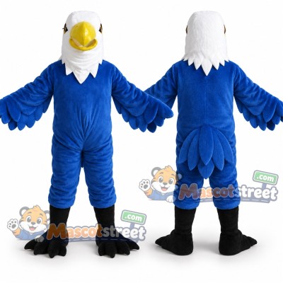 Blue and White Eagle Mascot Costume Blue and White Eagle Mascot Costume