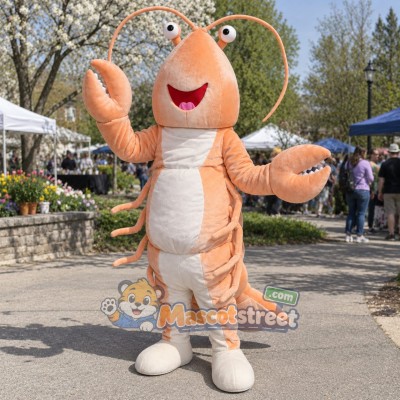 Pink Lobster Mascot Costume Pink Lobster Mascot Costume