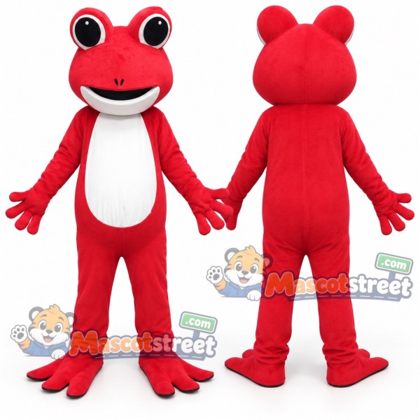Red Frog Mascot Costume