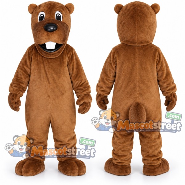 Brown Beaver Mascot Costume