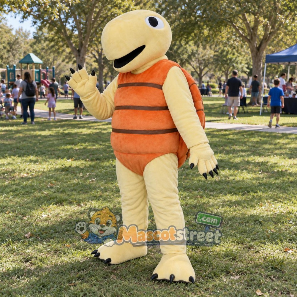 Tan Turtle Mascot Costume