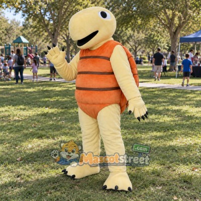 Tan Turtle Mascot Costume