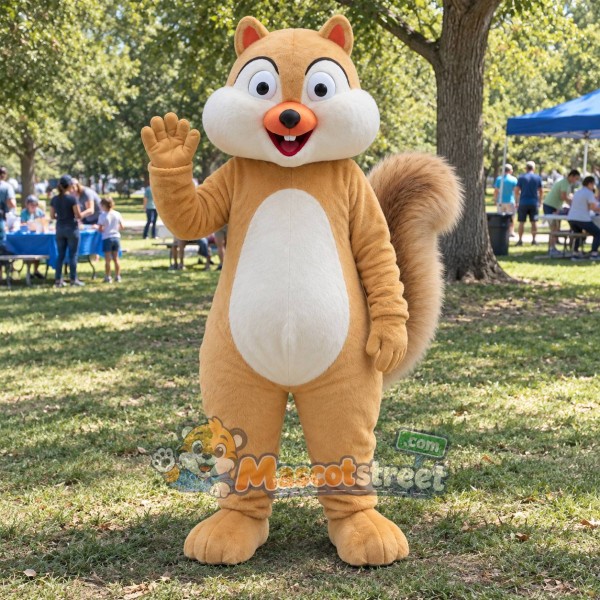 Tan Squirrel Mascot Costume