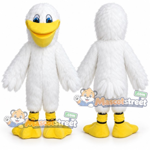 White Pelican Mascot Costume