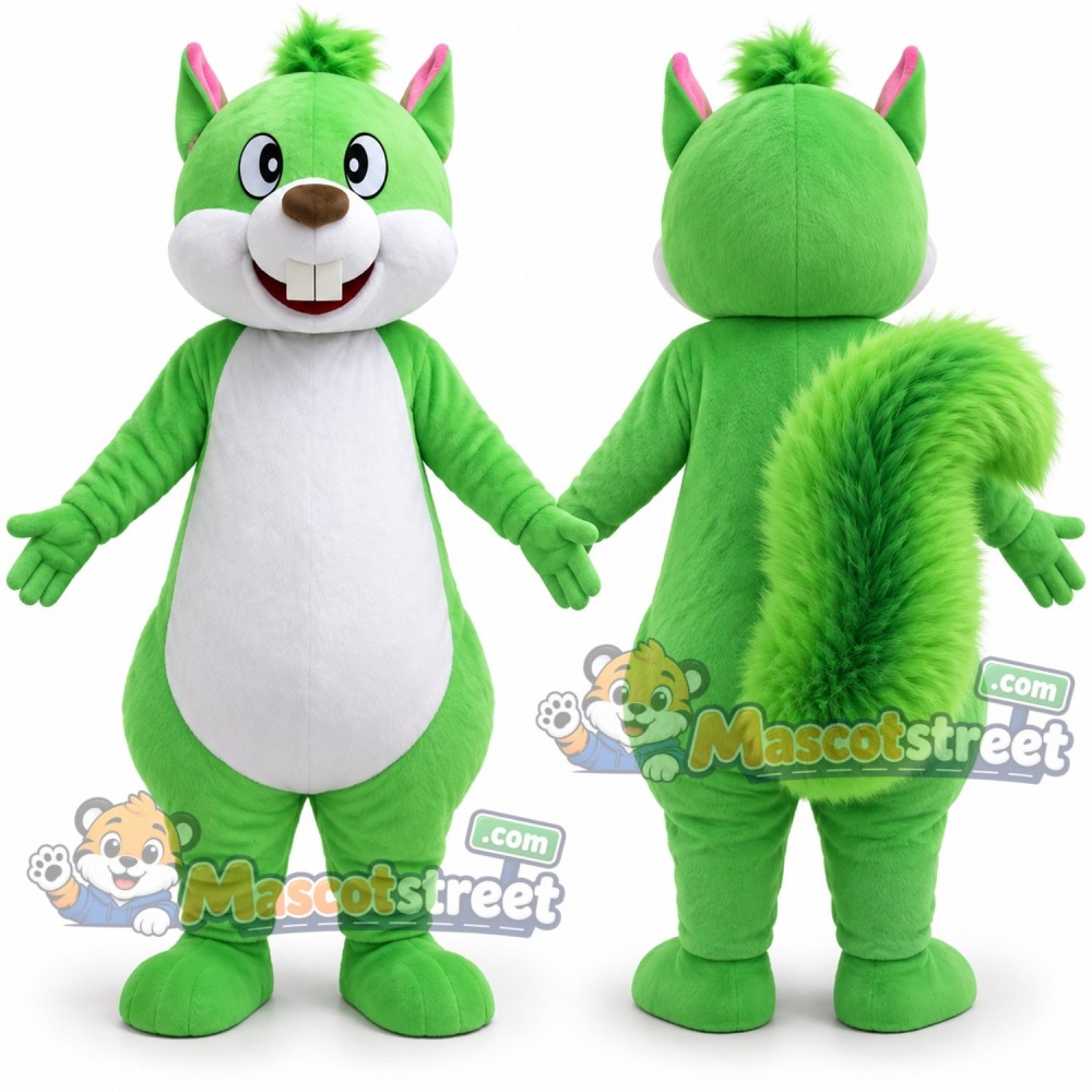 Green Squirrel Mascot Costume Green Squirrel Mascot Costume