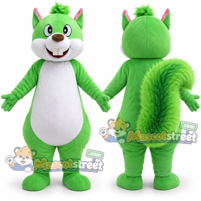 Green Squirrel Mascot Costume Green Squirrel Mascot Costume