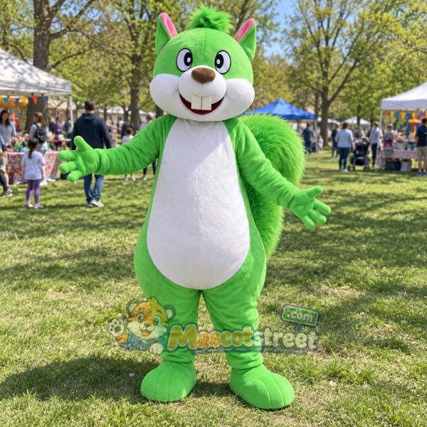 Green Squirrel Mascot Costume Green Squirrel Mascot Costume