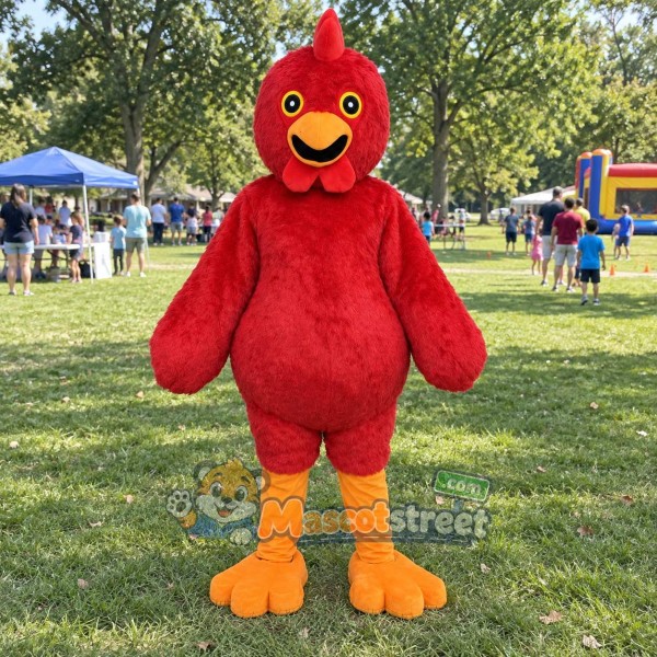 Red Chicken Mascot Costume