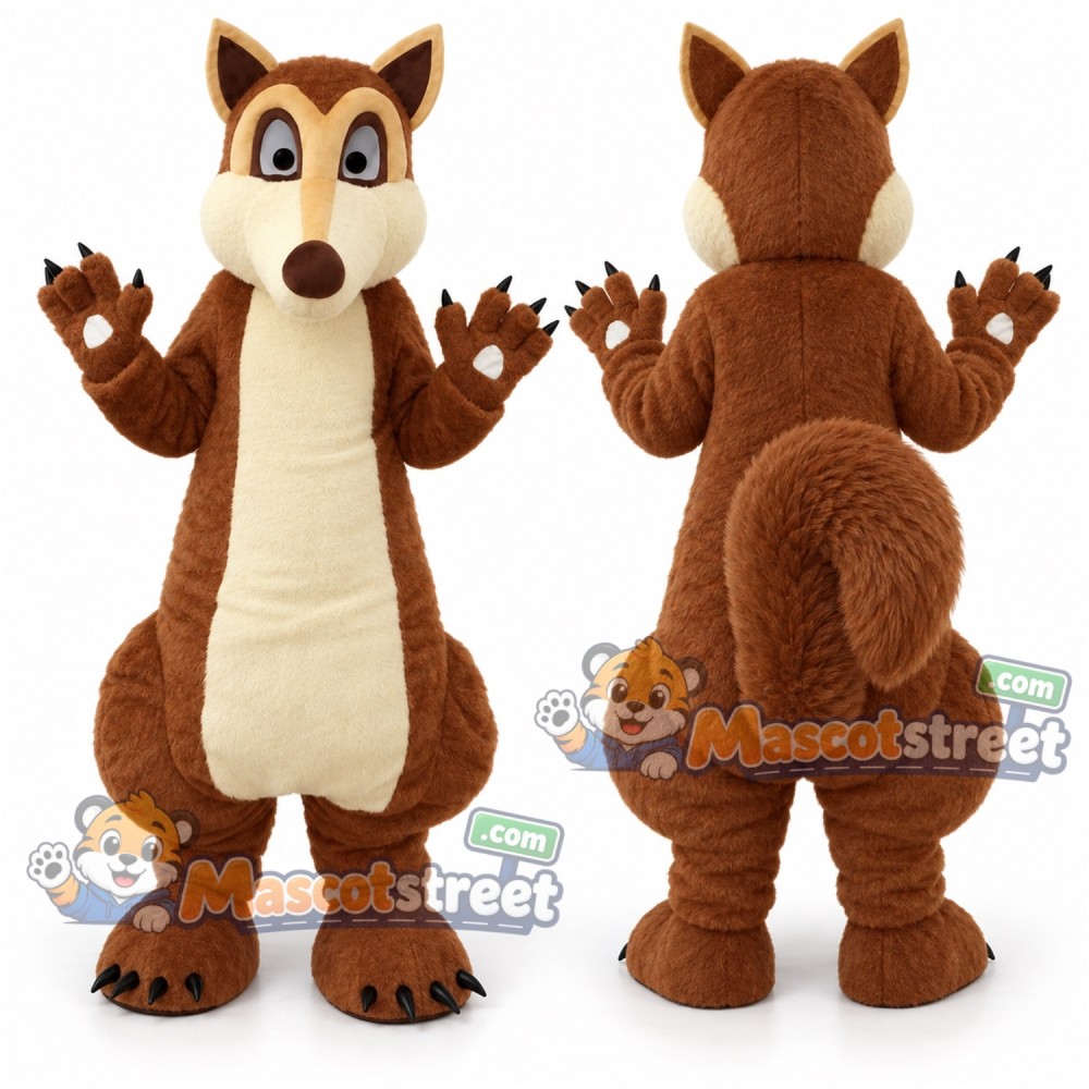 Brown Squirrel Mascot Costume Brown Squirrel Mascot Costume