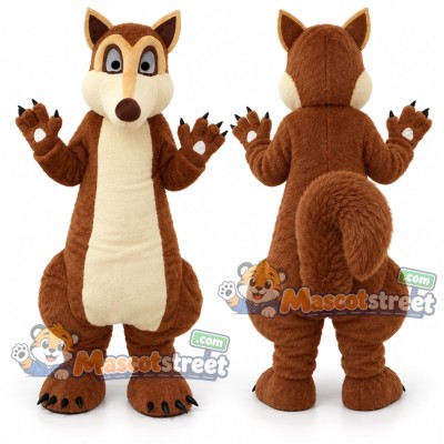 Brown Squirrel Mascot Costume Brown Squirrel Mascot Costume