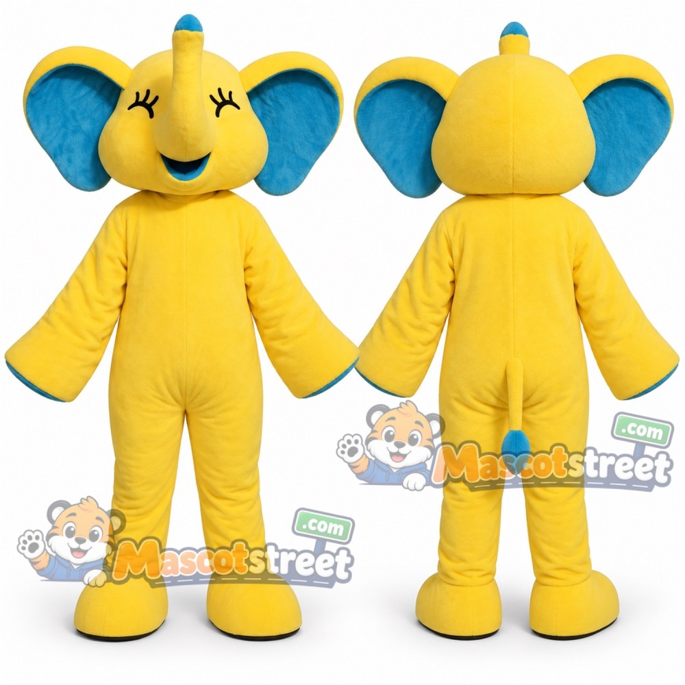 Yellow Elephant Mascot Costume Yellow Elephant Mascot Costume