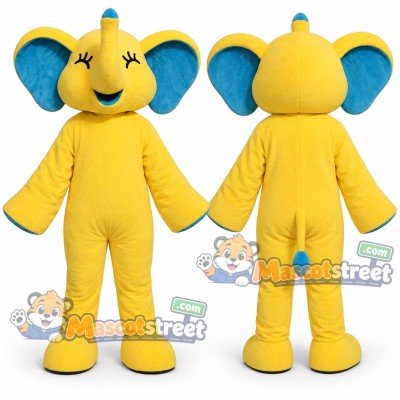 Yellow Elephant Mascot Costume Yellow Elephant Mascot Costume