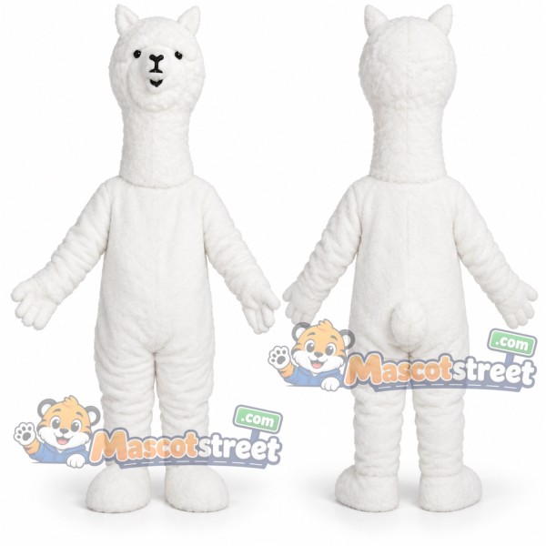 White Alpaca Mascot Costume