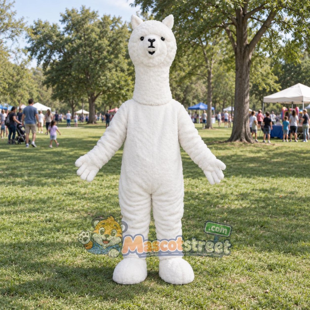 White Alpaca Mascot Costume