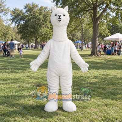 White Alpaca Mascot Costume