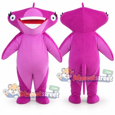 Purple Hammerhead Shark Mascot Costume Purple Hammerhead Shark Mascot Costume