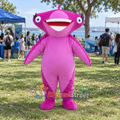 Purple Hammerhead Shark Mascot Costume Purple Hammerhead Shark Mascot Costume
