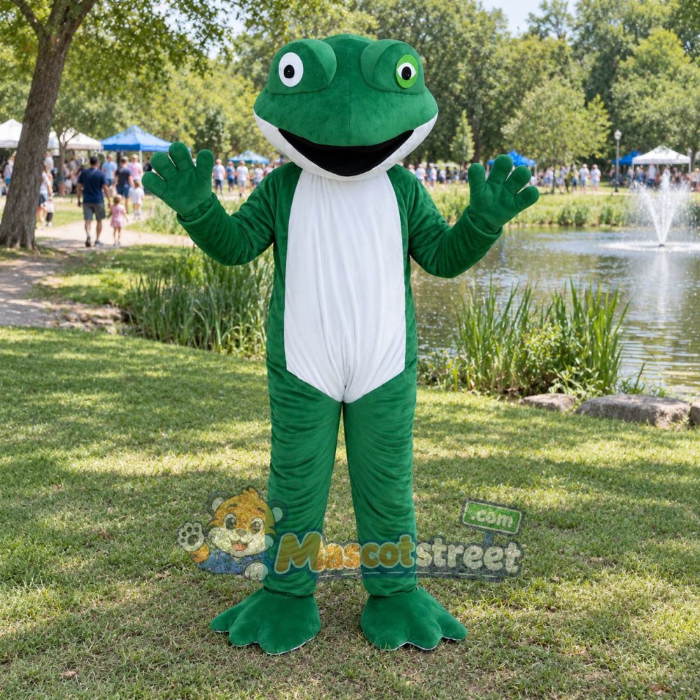 Green Frog Mascot Costume Green Frog Mascot Costume