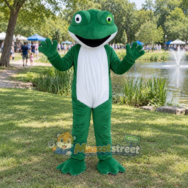Green Frog Mascot Costume Green Frog Mascot Costume