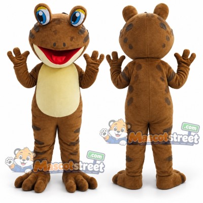 Brown Frog Mascot Costume