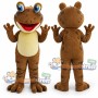 Brown Frog Mascot Costume