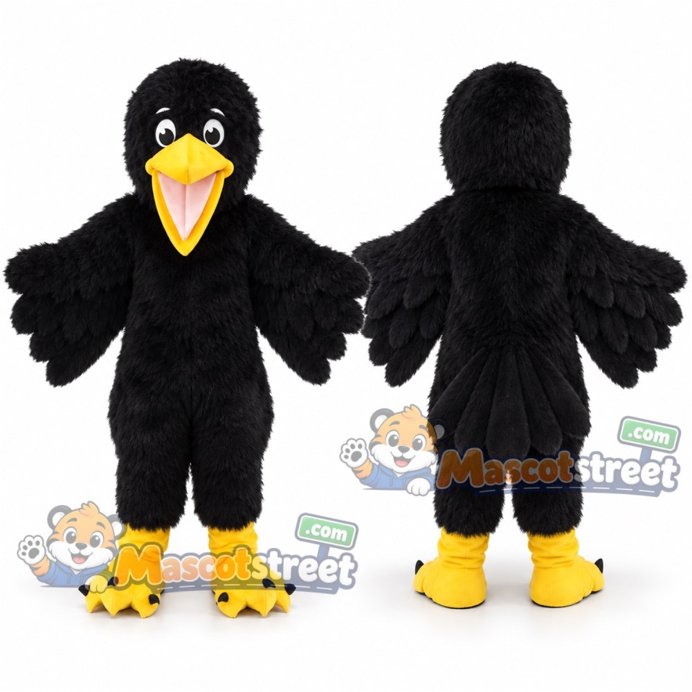 Black Bird Mascot Costume Black Bird Mascot Costume