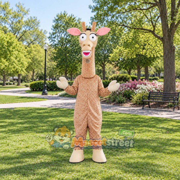 Tan Giraffe Mascot Costume