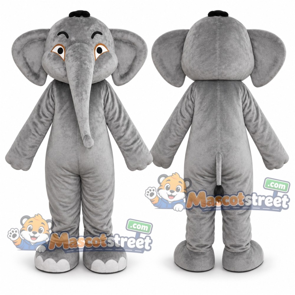 Gray Elephant Mascot Costume Gray Elephant Mascot Costume